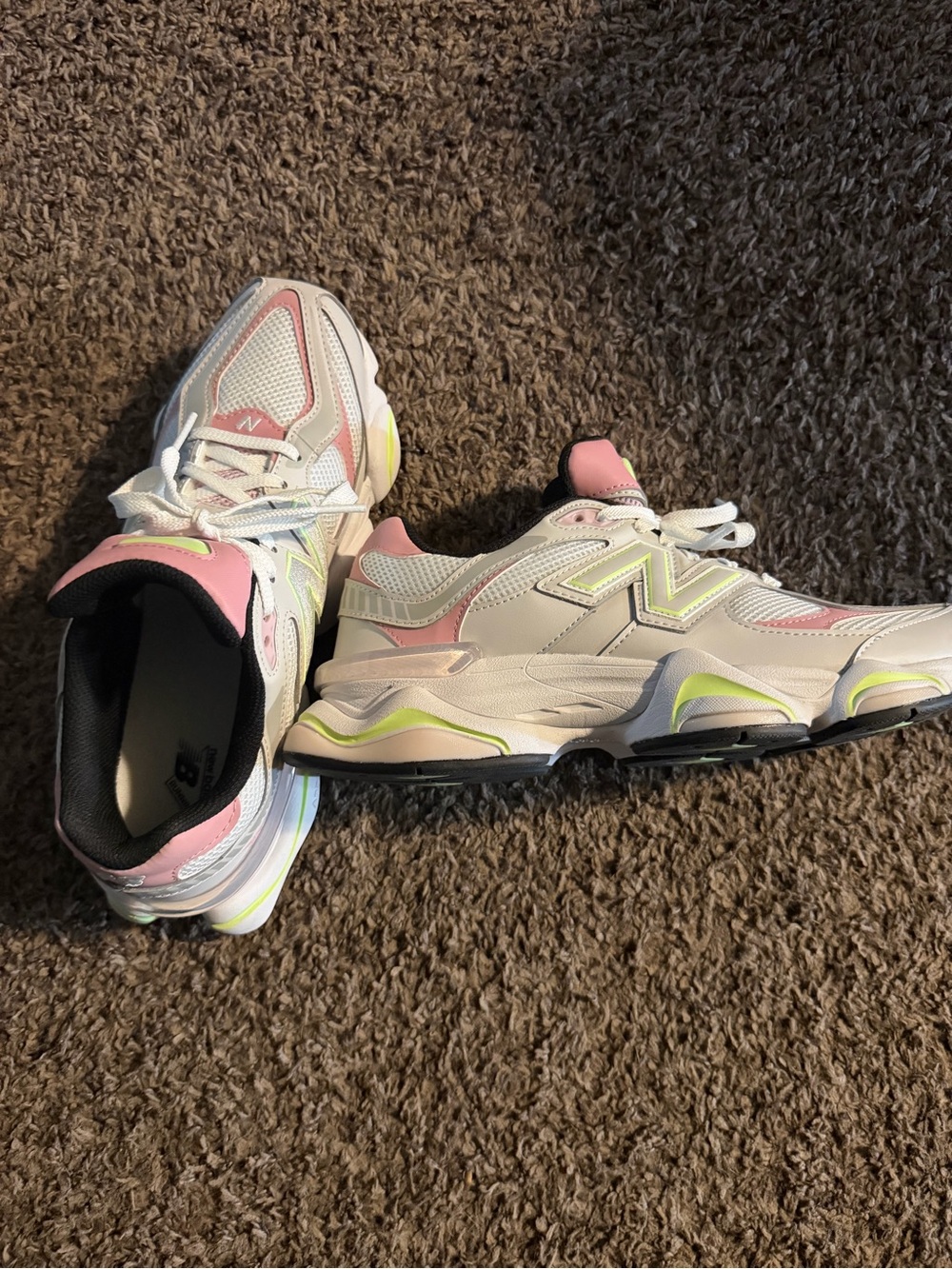 New Balance White Pink Athletic Sneakers - Picture 4 of 5